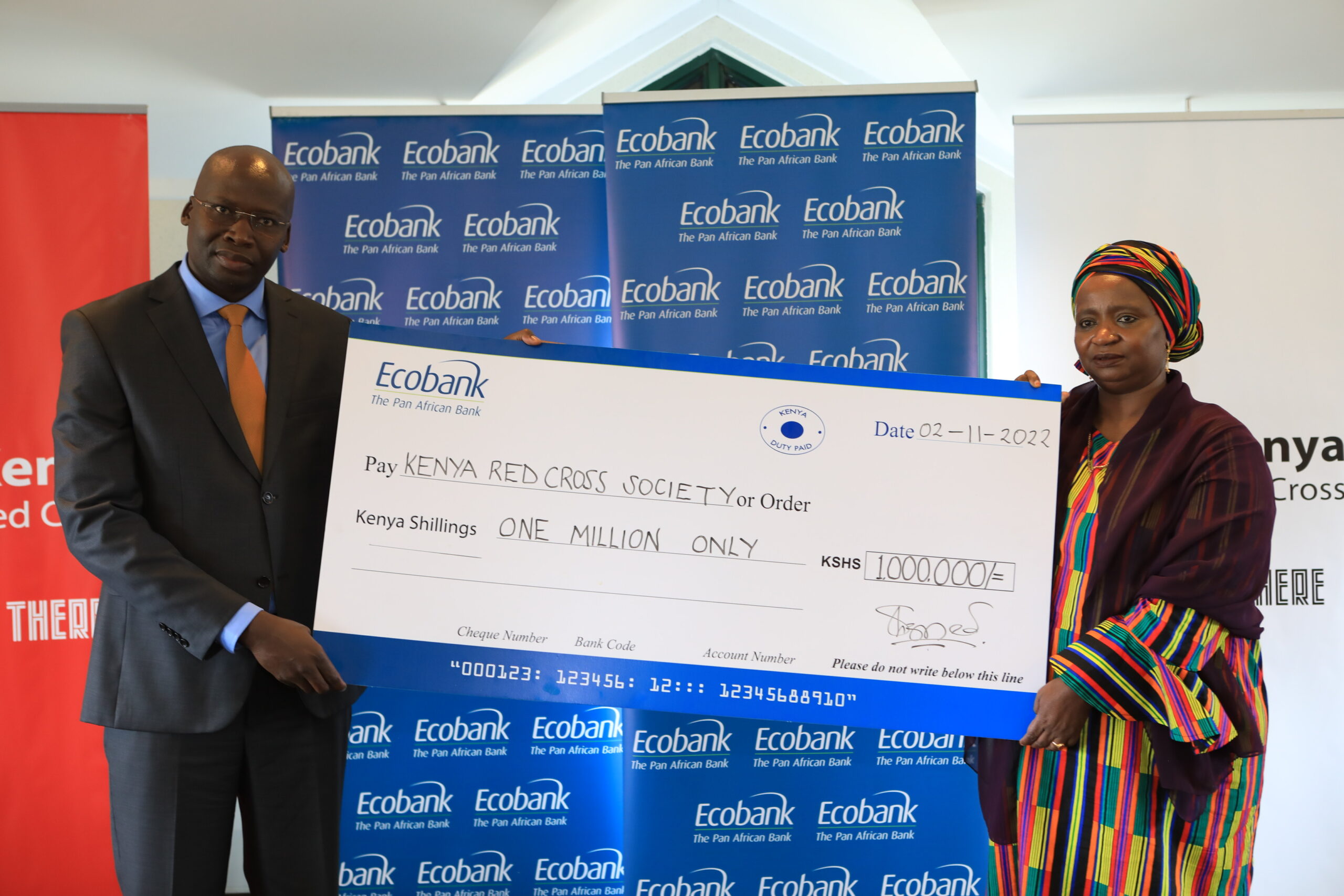 Ecobank kenya donates 1 million to the Kenya red cross society for drought