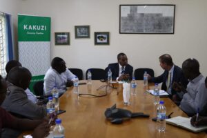 Irungu Nyakera paid a courtesy call to the CEO of Kakuzi PLC in Murang’a.