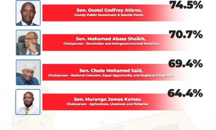 Sen Kajwang and Abbas tops in a new survey report on how senate committees performed in 2024